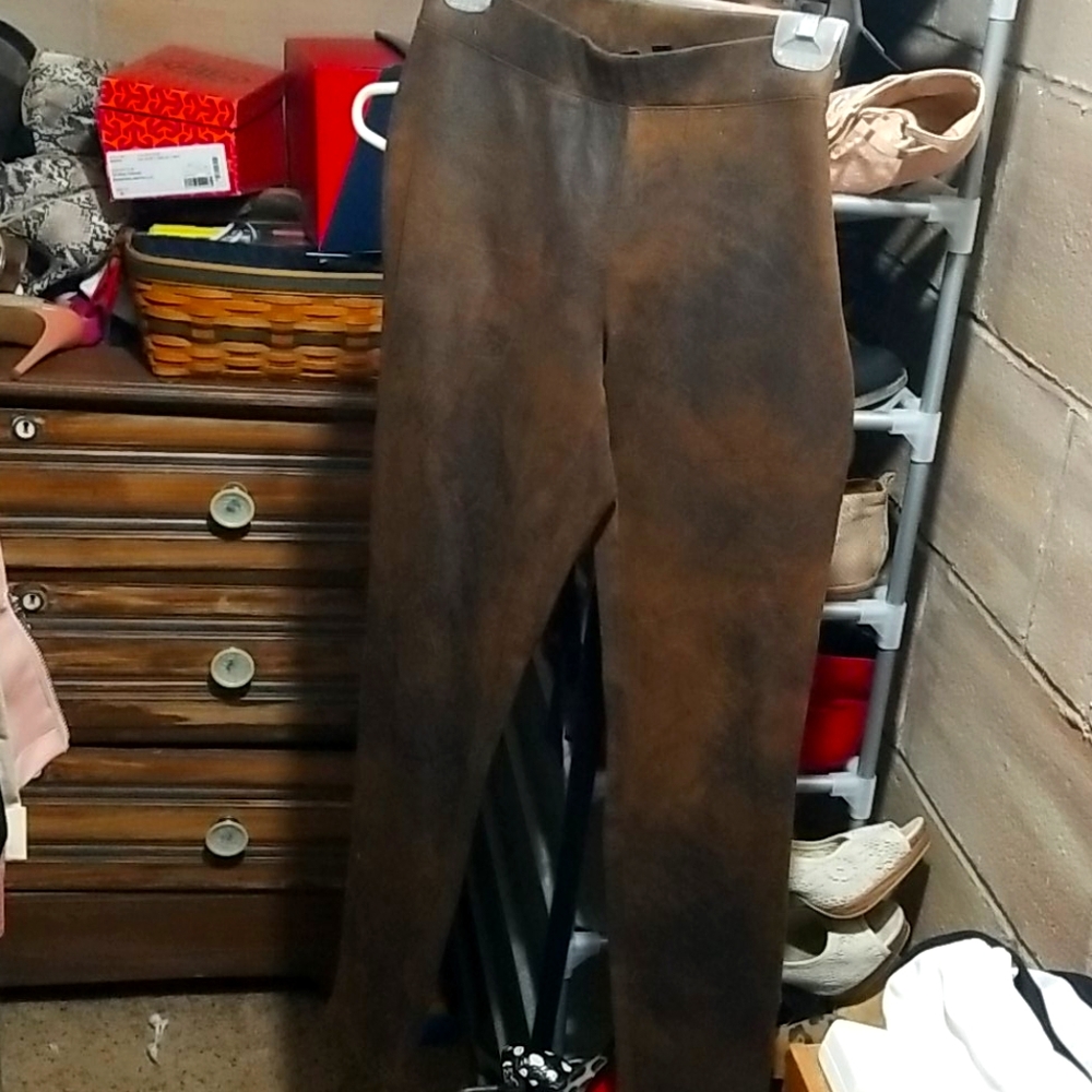 RAFAELLA FAUX LEATHER/SUEDE SOFT LEGGINGS